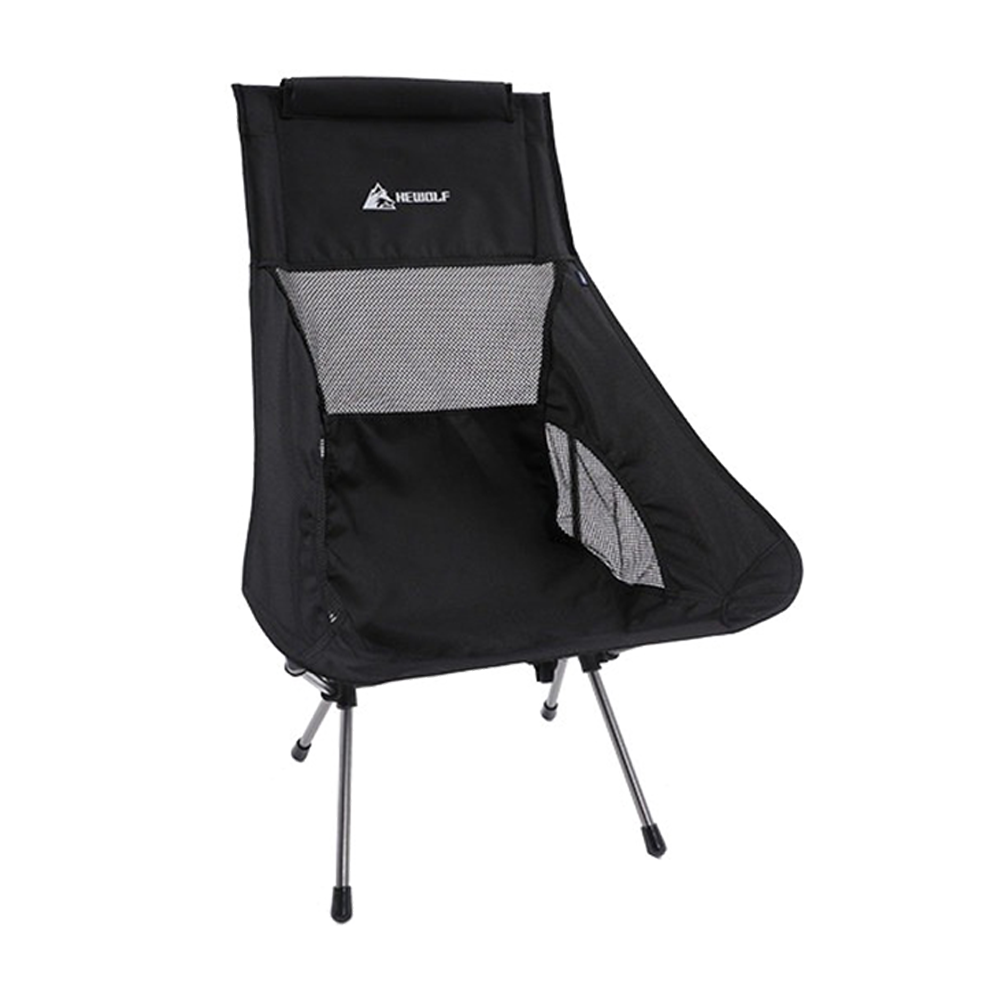 Hewolf Space Medium Aluminum Alloy Foldable Chair - Black