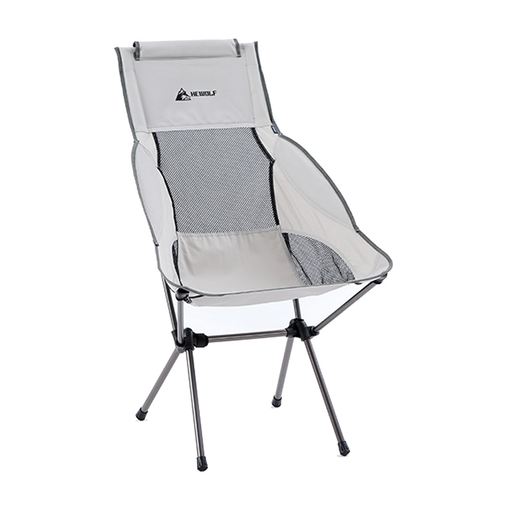 Hewolf Space Large Aluminum Alloy Foldable Chair - Grey