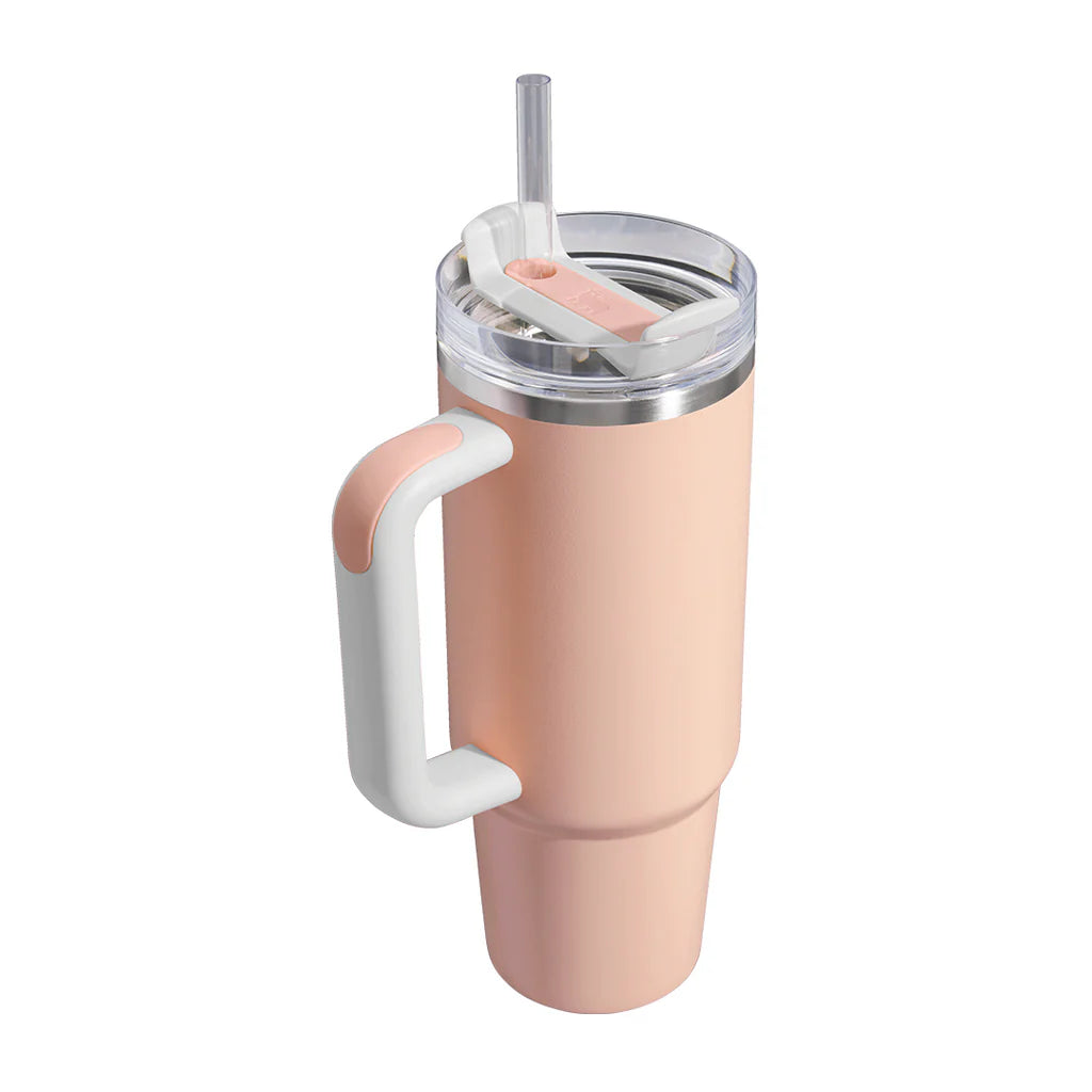 [Limited Edition] STANLEY Quencher H2.0 FlowState™ Vacuum Insulated Straw Tumbler with lid Color Block 30oz - Peach