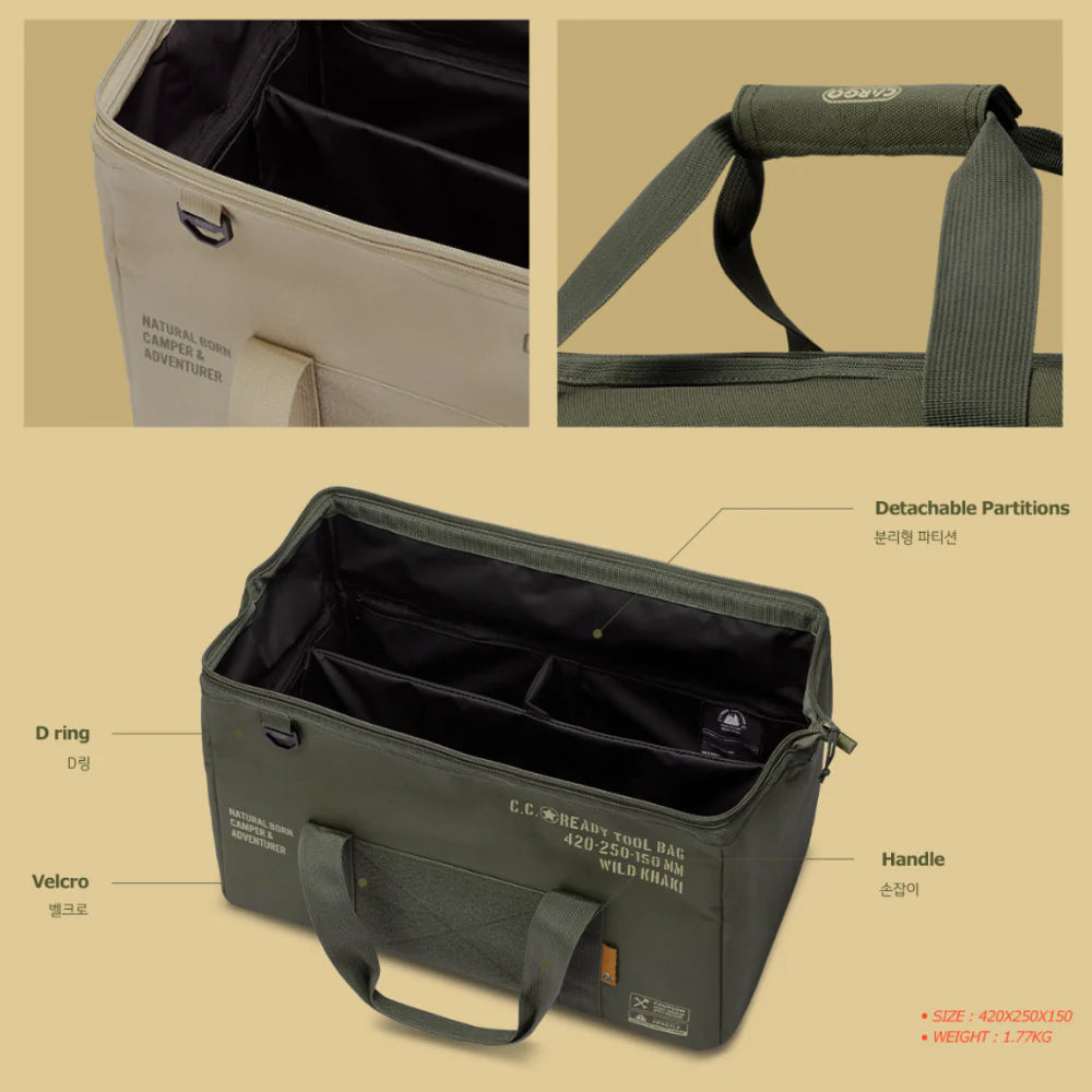 Cargo Container Ready Tool Bag - Khaki