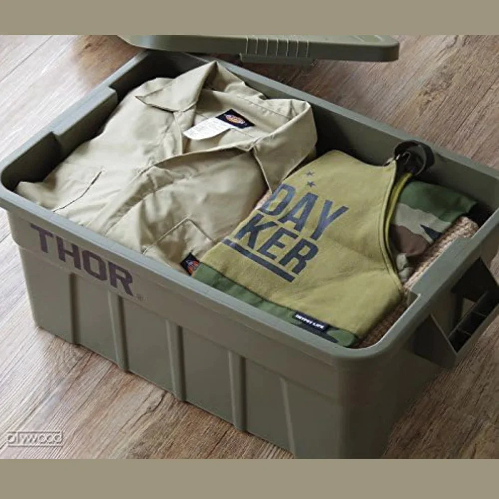 Thor Tote Box With Lid 53L - Olive Drab