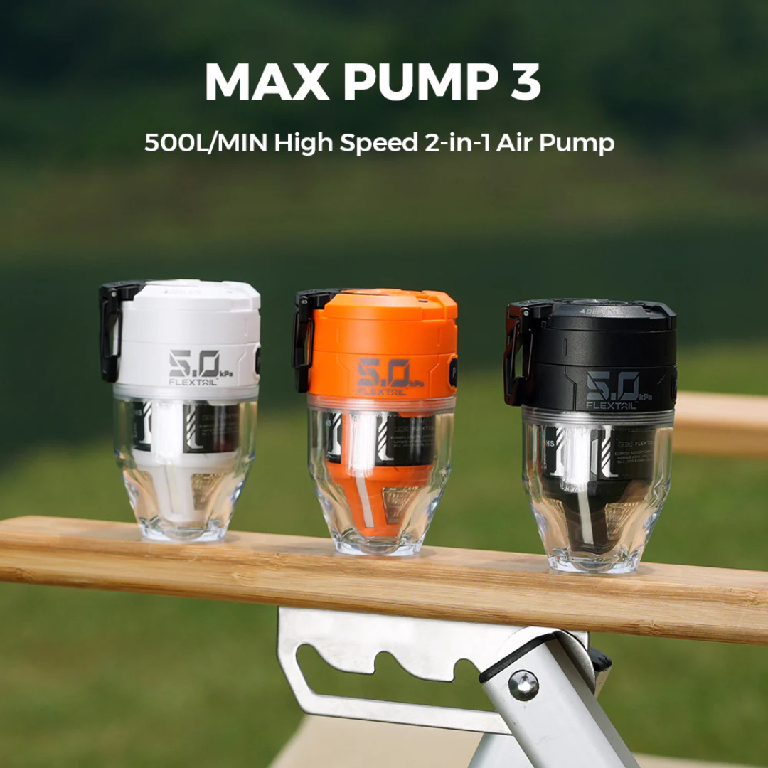 Flextail Max Pump 3 - High Speed 2 in 1 Rechargeable Air Pump - White