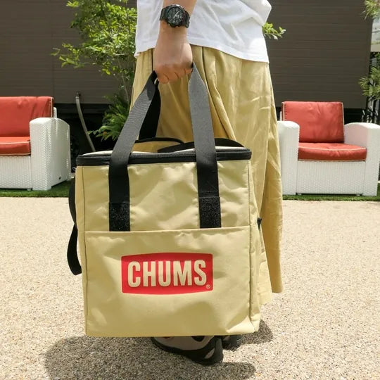 CHUMS Logo Soft Cooler Bag - Beige