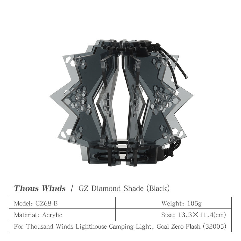 Thous Winds Goal Zero Diamond Shade - Black
