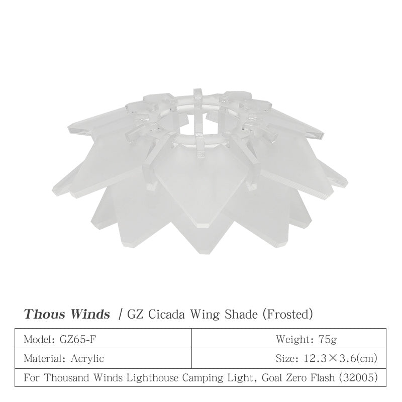 Thous Winds Goal Zero Cicada Wing Shade - Frosted