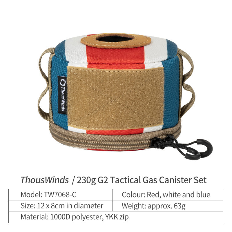 Thous Winds 230g G2 Tactical Gas Canister Set - Red, White & Blue