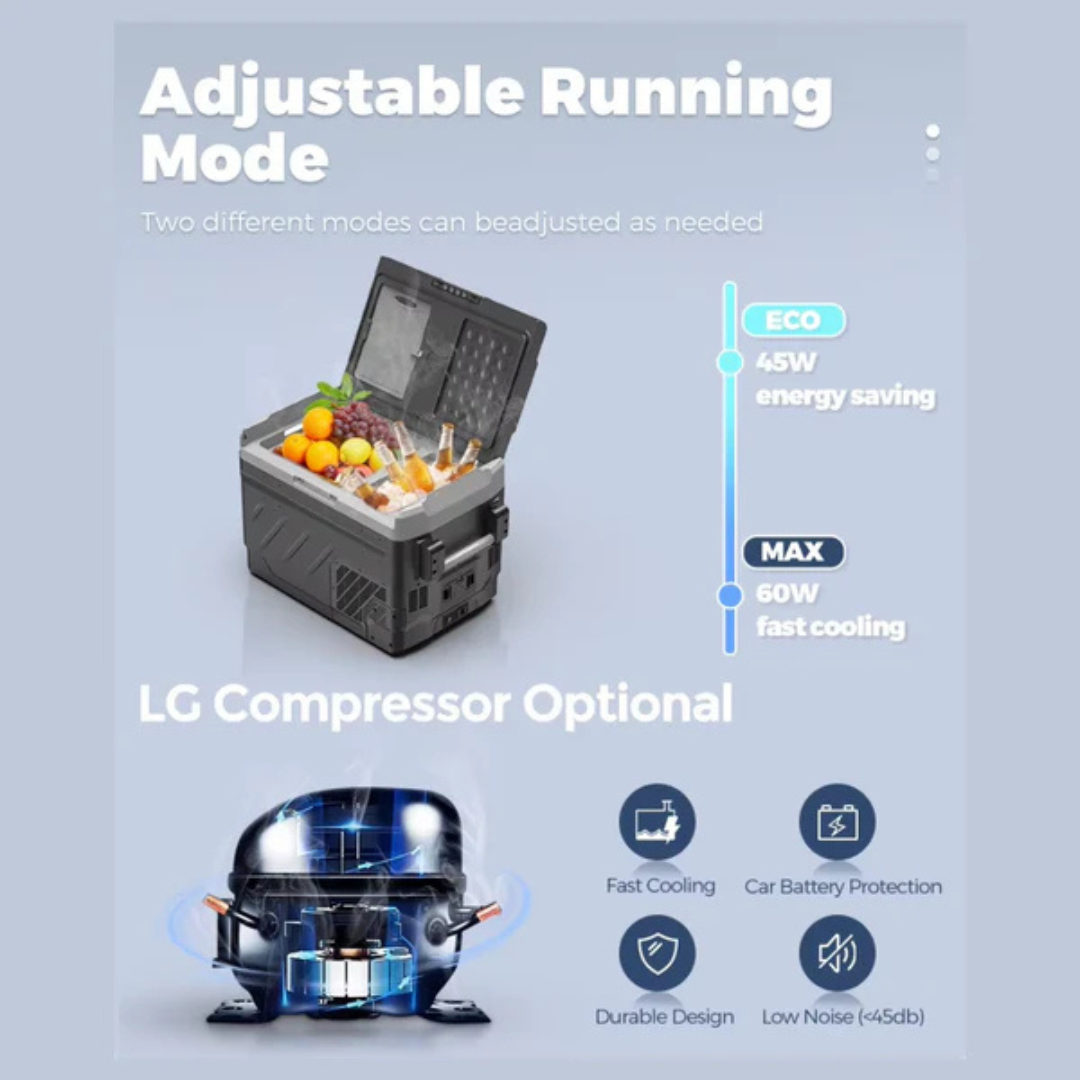 Kemsite Portable Dual-Zone Fridge & Freezer 40.2L