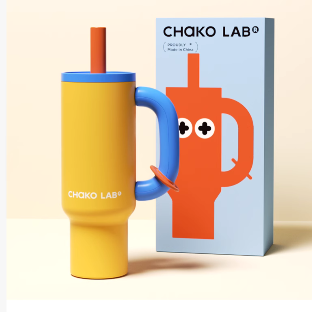 CHAKO LAB Bawang Thermos Cup 1050ml - Yellow / Blue