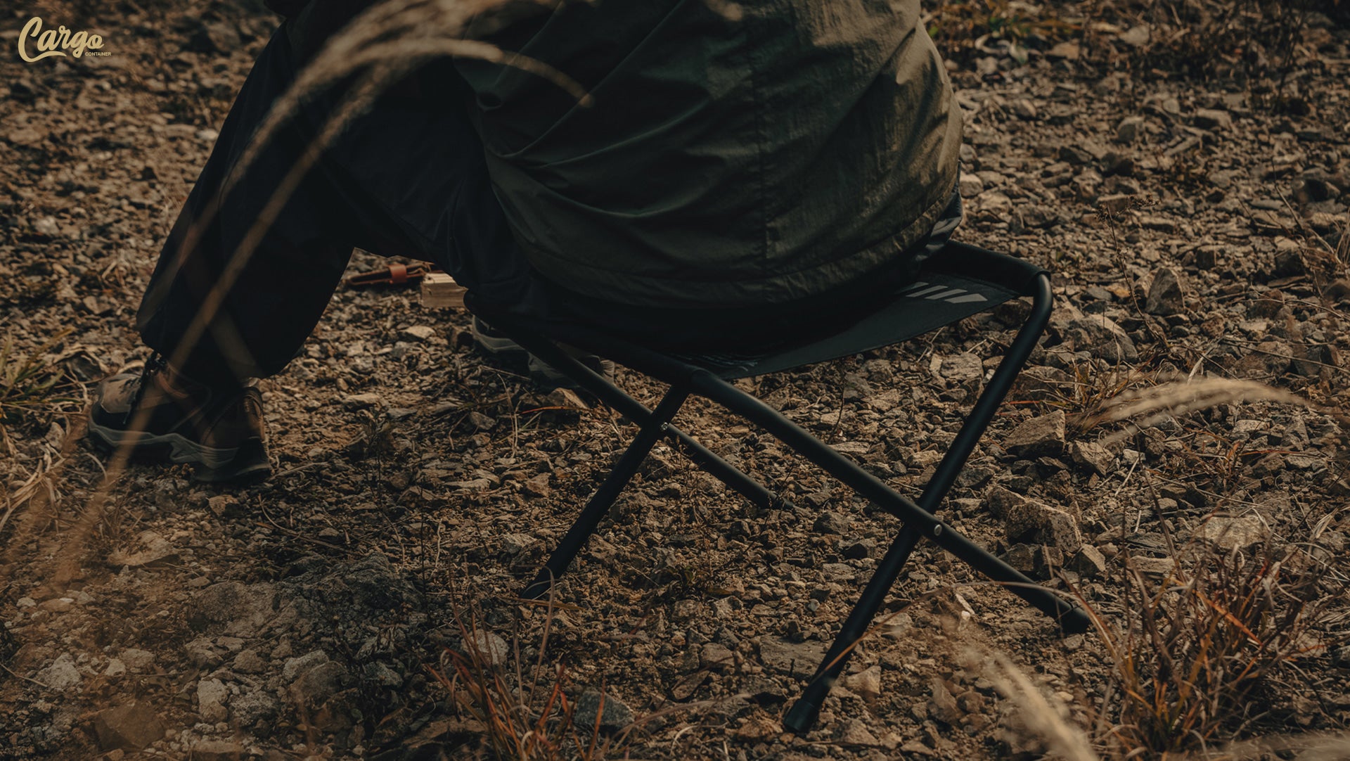 Cargo Container Wide BBQ Chair 2pcs - Black