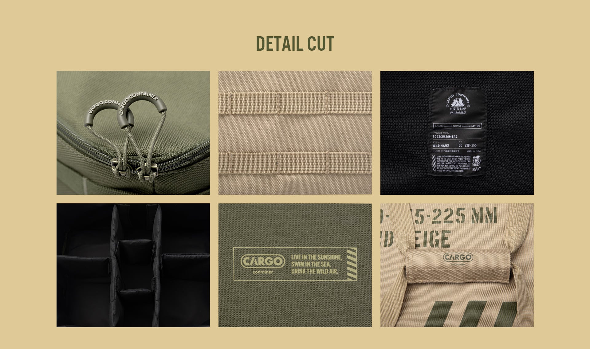 Cargo Container Custom Bag M - Khaki