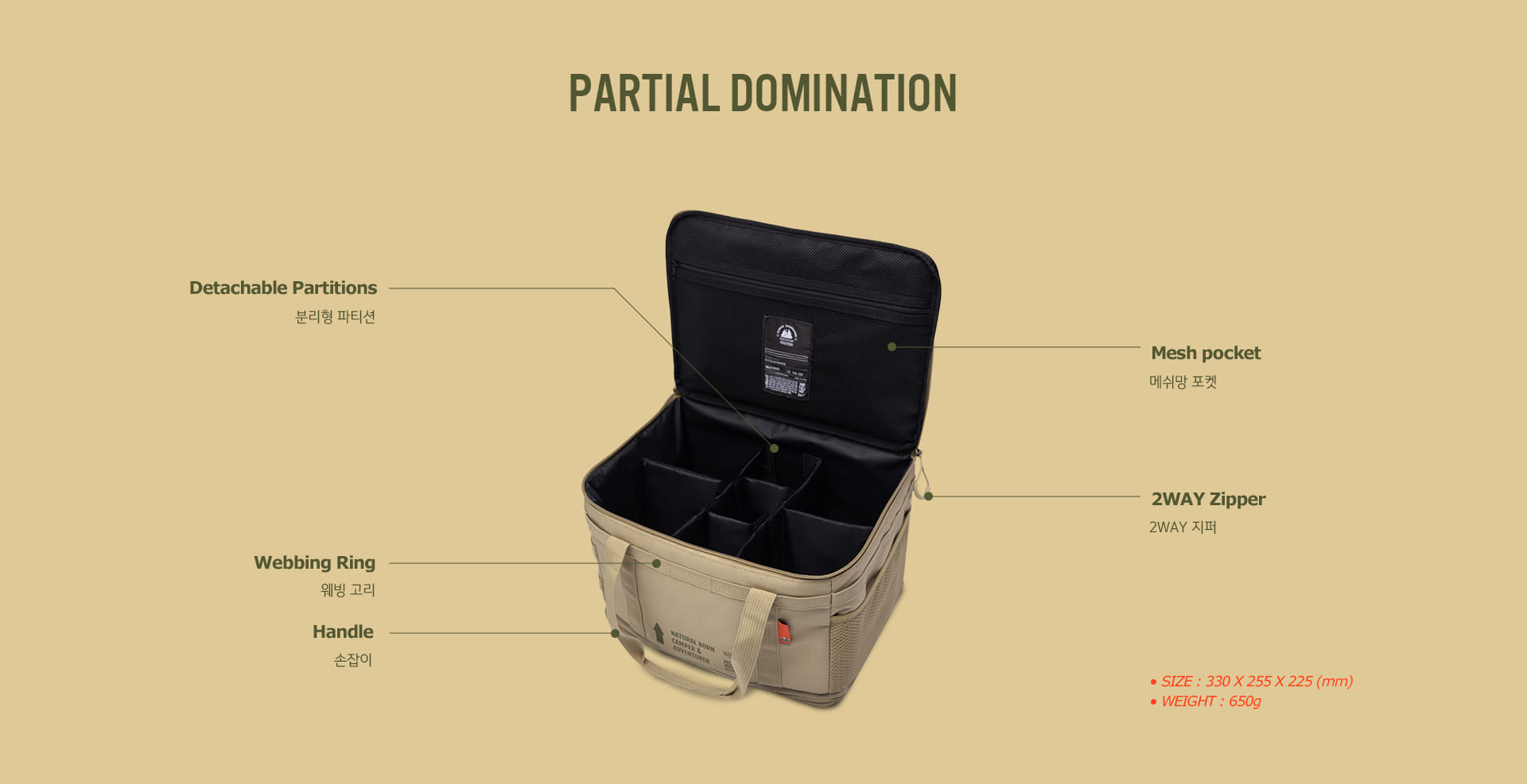 Cargo Container Custom Bag M - Khaki