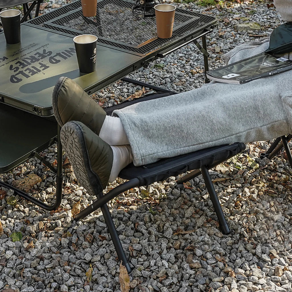 KZM Field BBQ Chair Set of 2 - Khaki