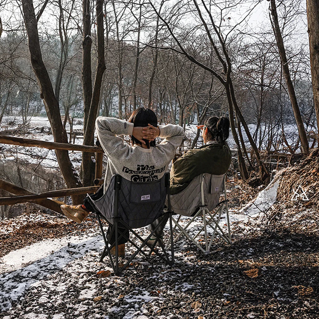 KZM Vista Camping Chair -Eburnean