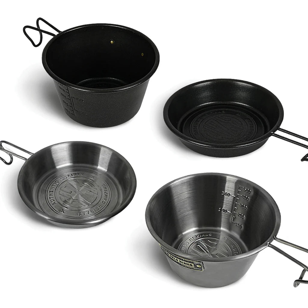 KZM Field Craft Sierra Cup 2P Set - Black