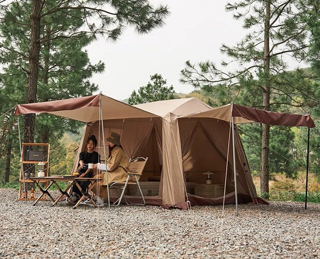 CAMPING  Hewolf Automatic Hexagonal Tent In Camel Brown - Review