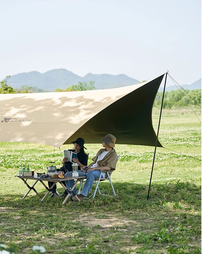 Mobi Garden Jun Ting 440 Black Coating 4-6 person Tarp - Sand