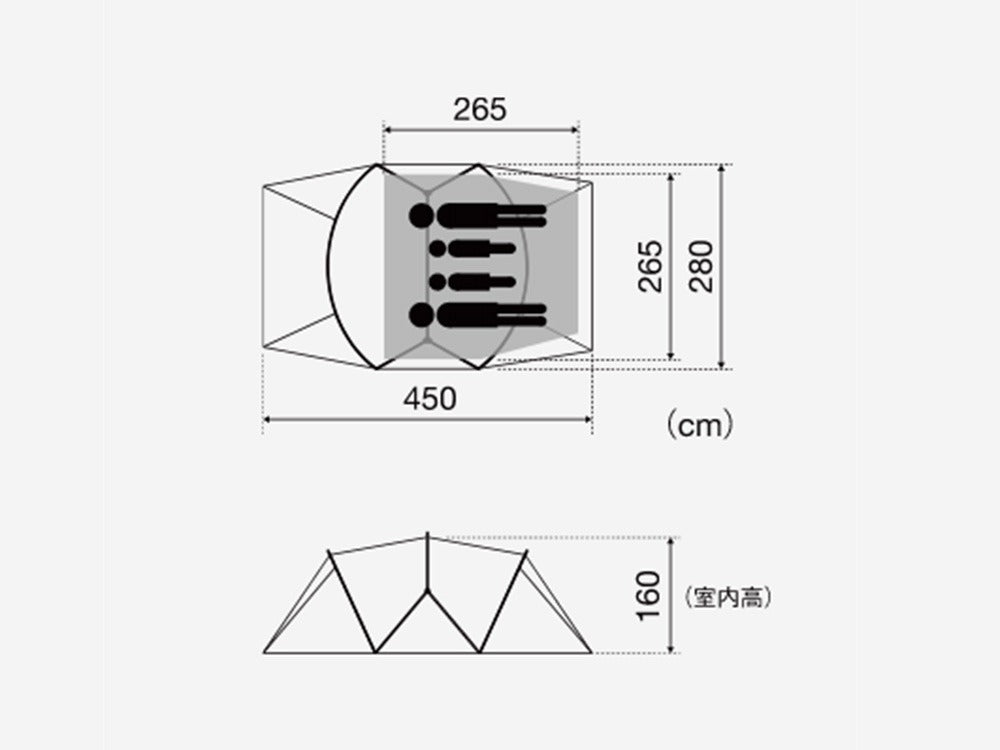 Snow Peak Land Nest Medium 3-4 person Tent with Tent Set