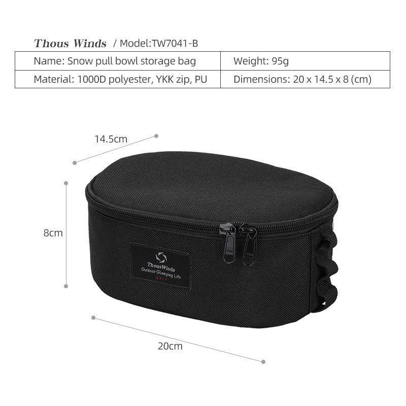 Thous Winds Sierra Bowl Storage Bag - Black