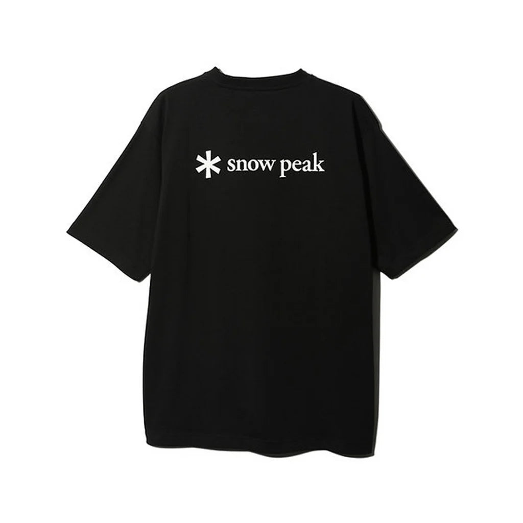 Snow Peak Back Printed Logo T-Shirt - Black