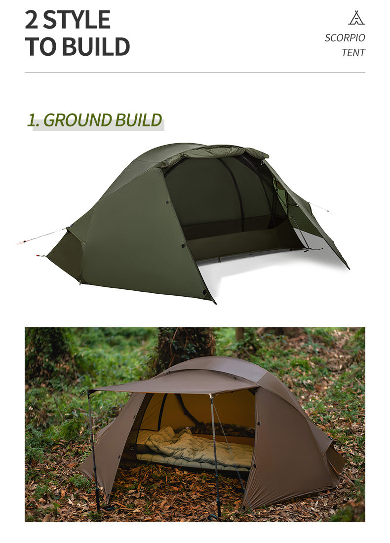 Thous Winds Scorpio 1 person Mesh Tent - Wolf Brown