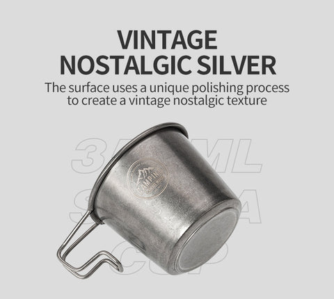 Thous Winds 350ml Sierra Cup - Vintage Silver