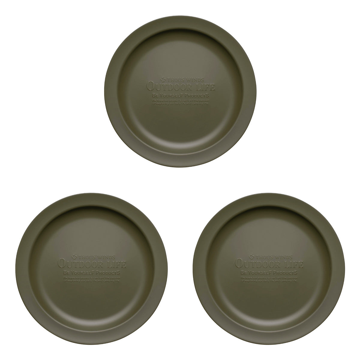 Thous Winds Vintage Dinner Plate - Olive Green