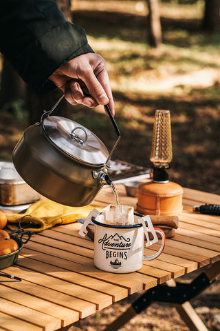 Thous Winds 1L Stainless Steel Kettle - Olive Green