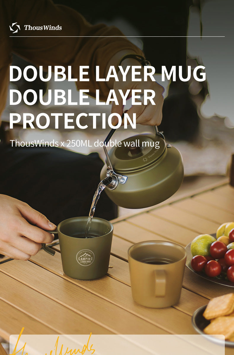 ThousWinds 250ml Double Wall Mug - Black