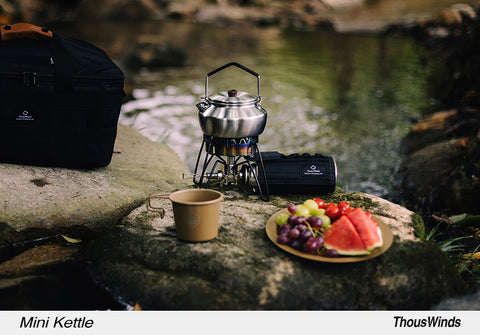 Thous Winds 0.6L Mini Stainless Steel Kettle - Olive Green