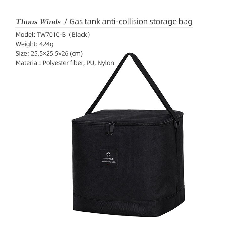 Thous Winds Gas Tank Anti-Collision Storage Bag - Black