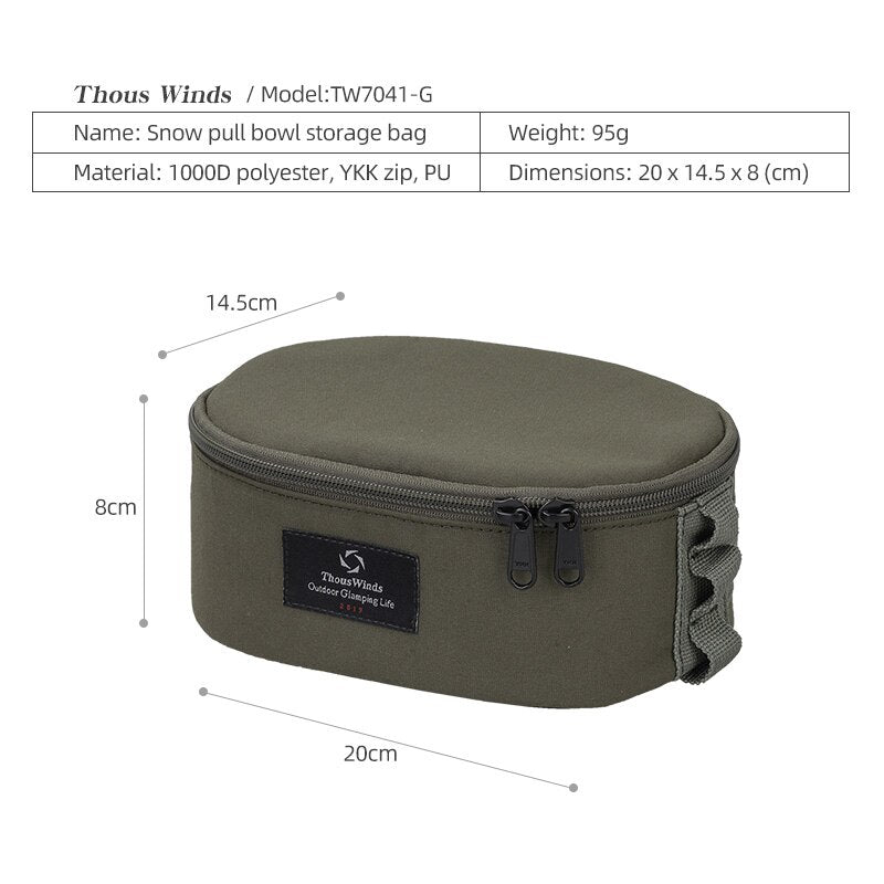 Thous Winds Sierra Bowl Storage Bag - Olive Green