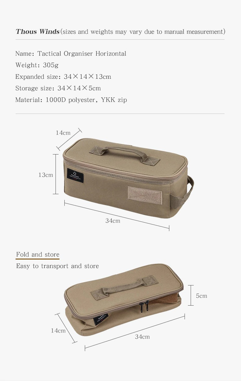 Thous Winds Tactical Organiser Horizontal - Olive Green