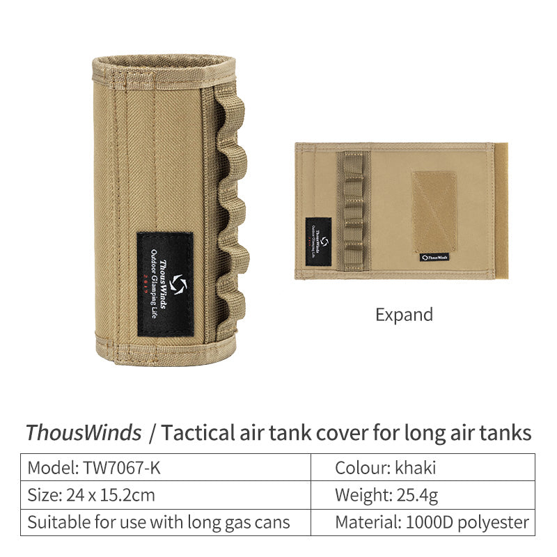 Thous Winds Tactical Gas Tank Cover for Long Gas Tank - Khaki