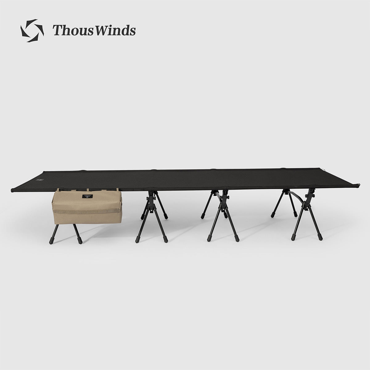 ThousWinds Aluminium Stand Tactical Camp Bed - Khaki