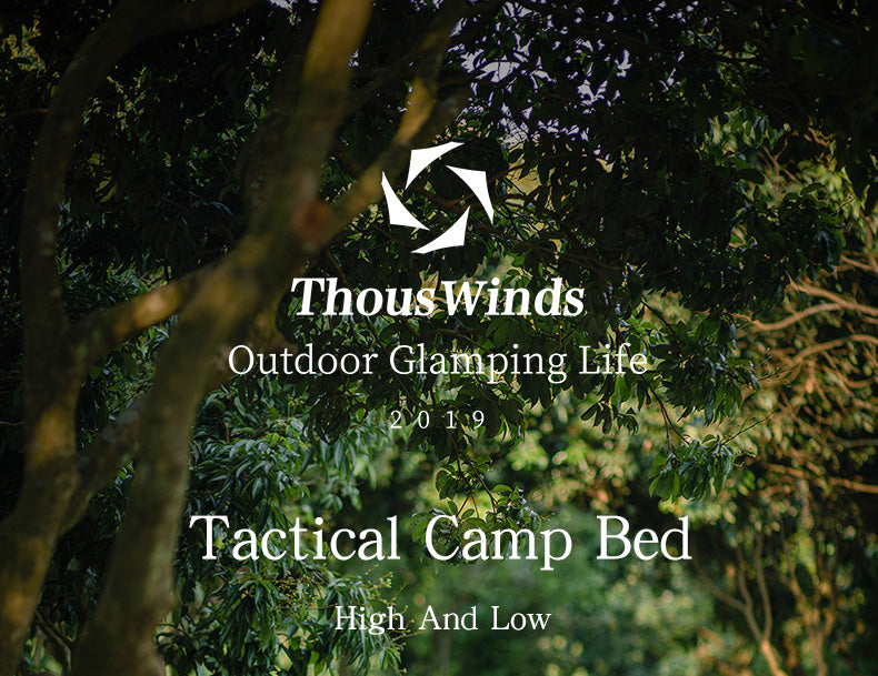 ThousWinds Aluminium Stand Tactical Camp Bed - Black