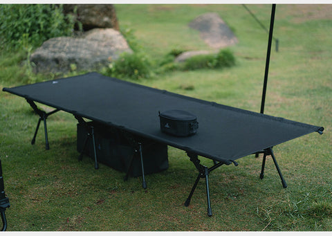 ThousWinds Aluminium Stand Tactical Camp Bed - Black