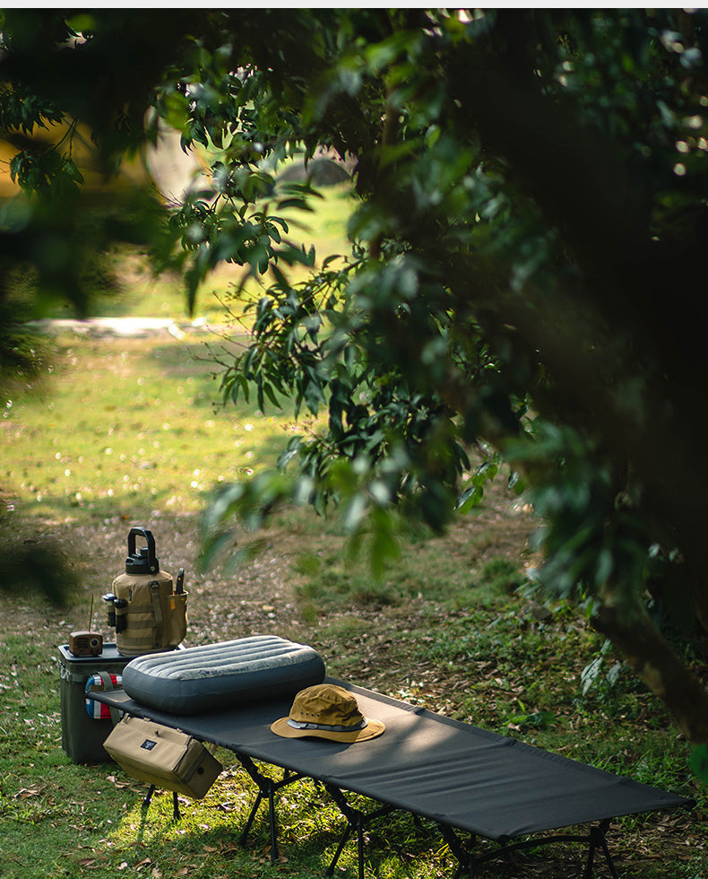 ThousWinds Aluminium Stand Tactical Camp Bed - Olive Green