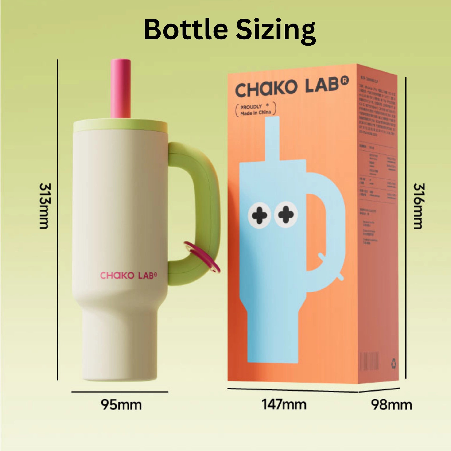 CHAKO LAB Bawang Ceramic Thermos Cup 1050ml - Light Pink / Sakura