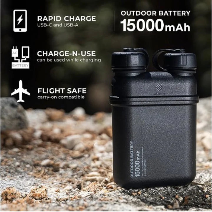 NESTOUT Power Bank 15000mAh - Sand Beige