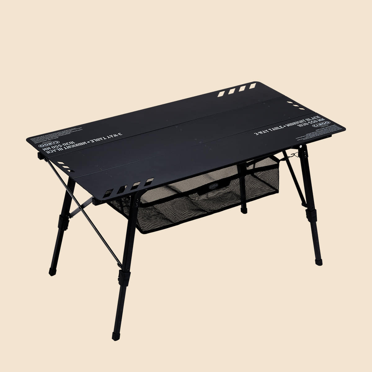 Cargo Container 3-Way Table - Black