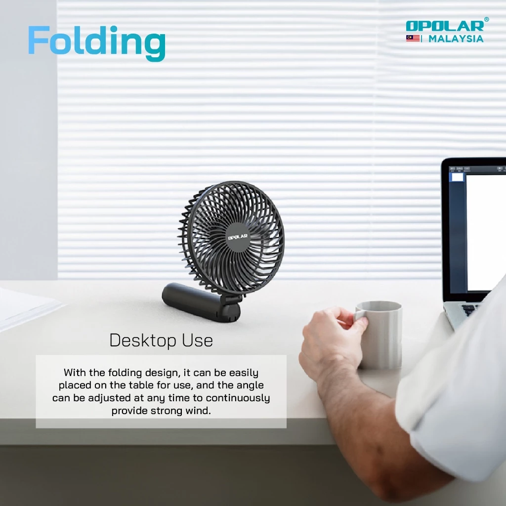 OPOLAR Handheld Fan 10mAh 6 Inch