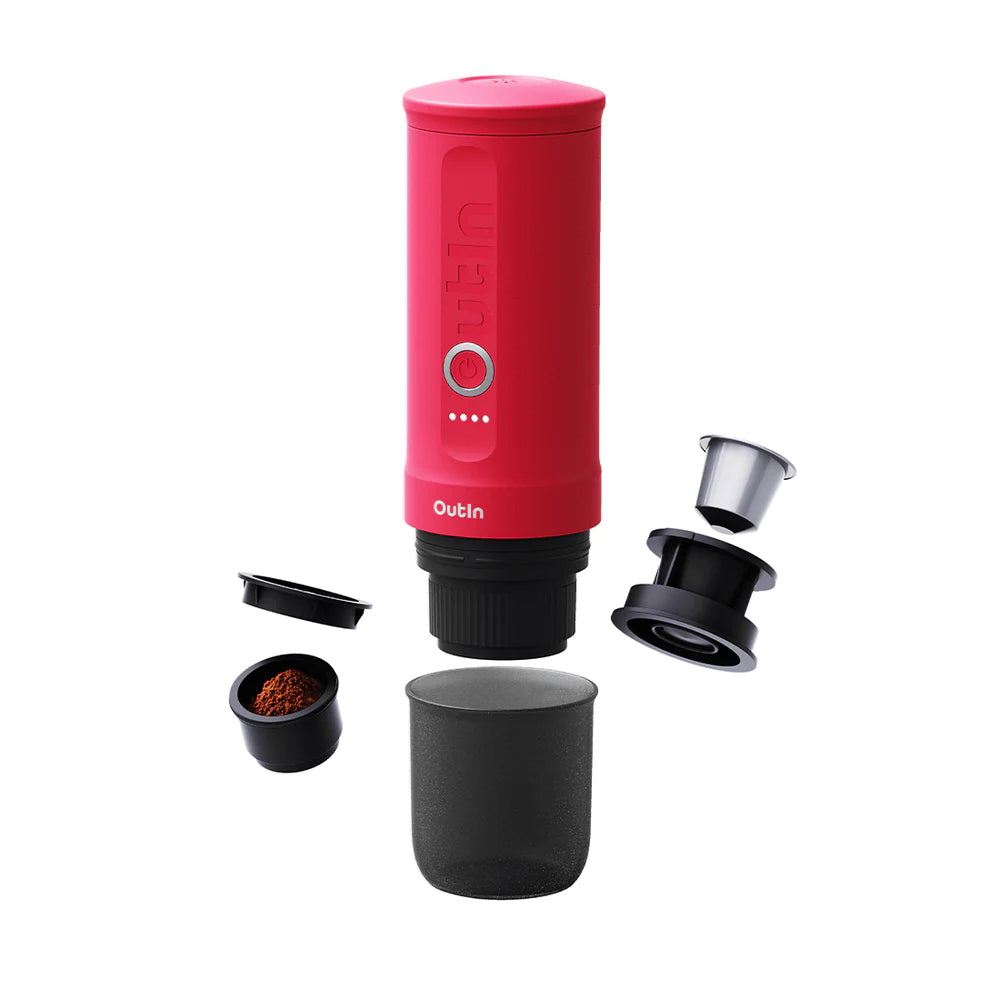 Outin Nano Portable Espresso Machine - Crimson Red