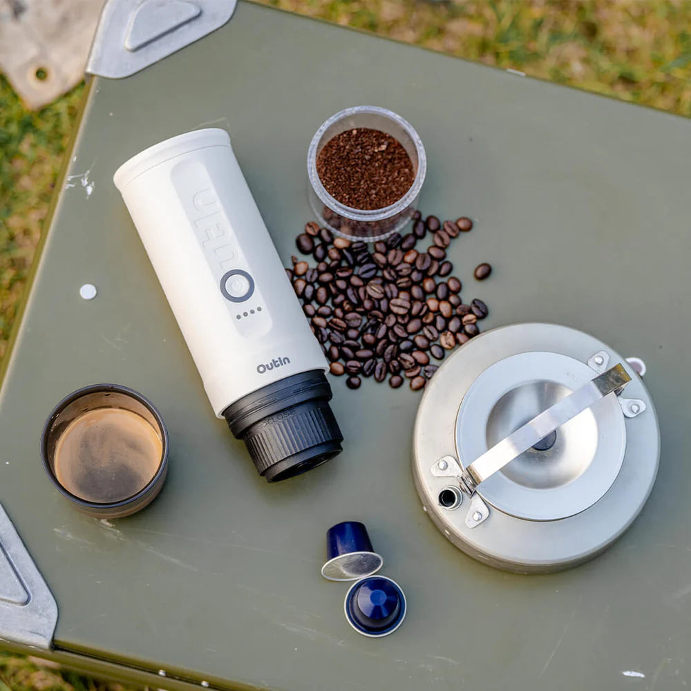 Outin Nano Portable Espresso Machine - Pearl White