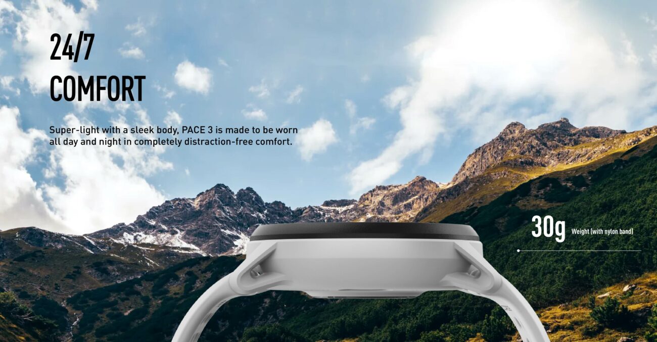 COROS Pace 3 White Silicon