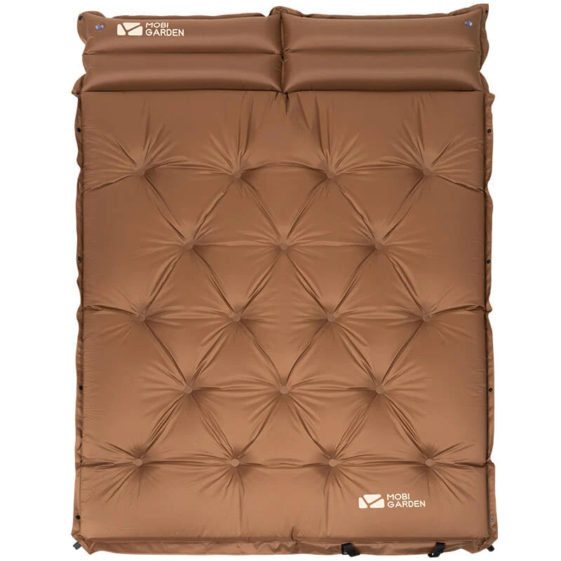 Mobi Garden Aquarius Automatic Inflatable 6cm Double Cushion - Brown