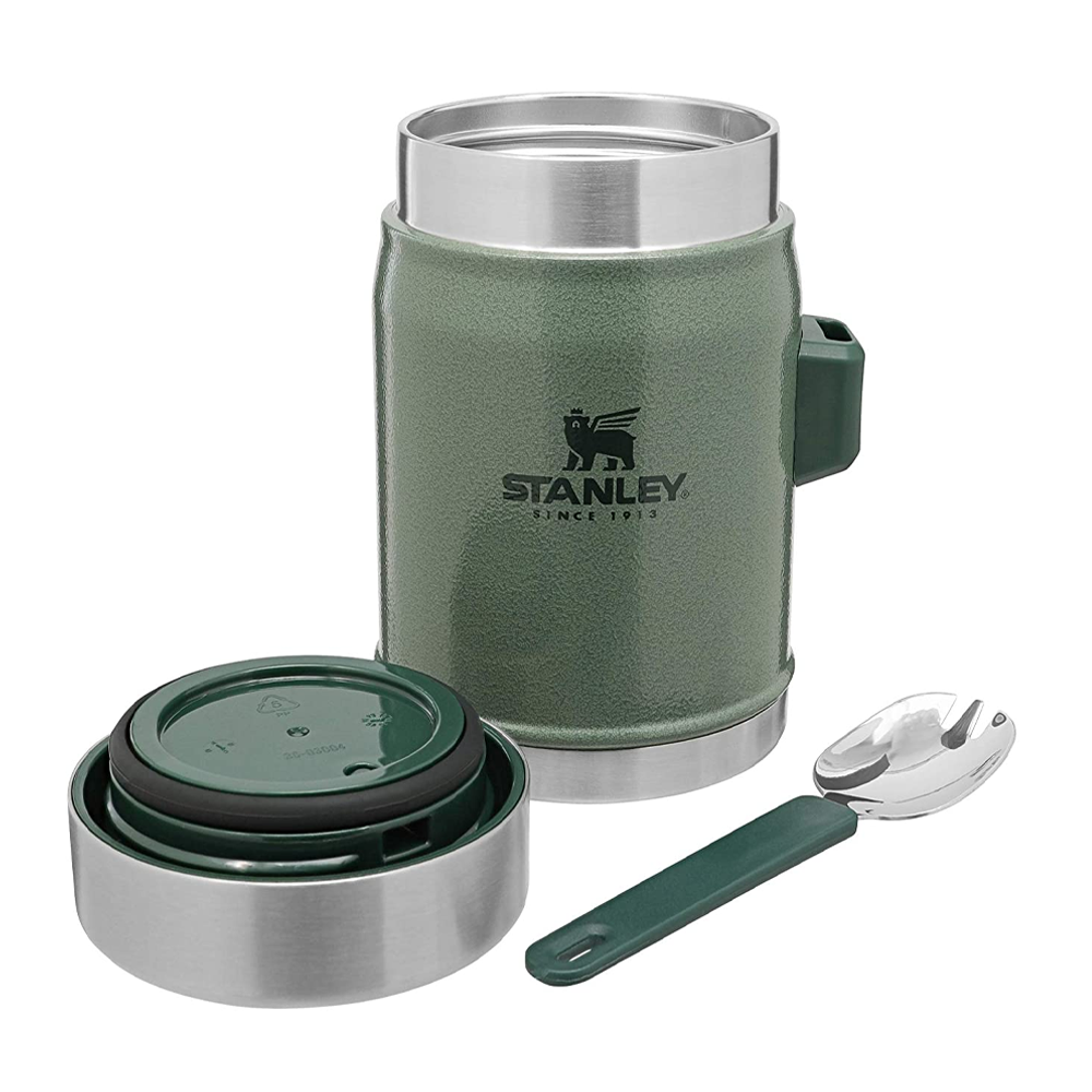 Stanley Classic Legendary food Jar + Spork (14oz) - Hammertone Green