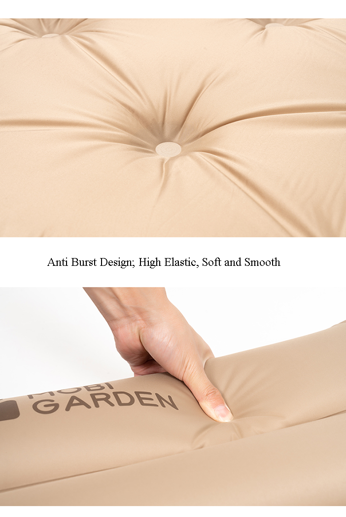 Mobi Garden Aquarius Automatic Inflatable 6cm Double Cushion - Brown