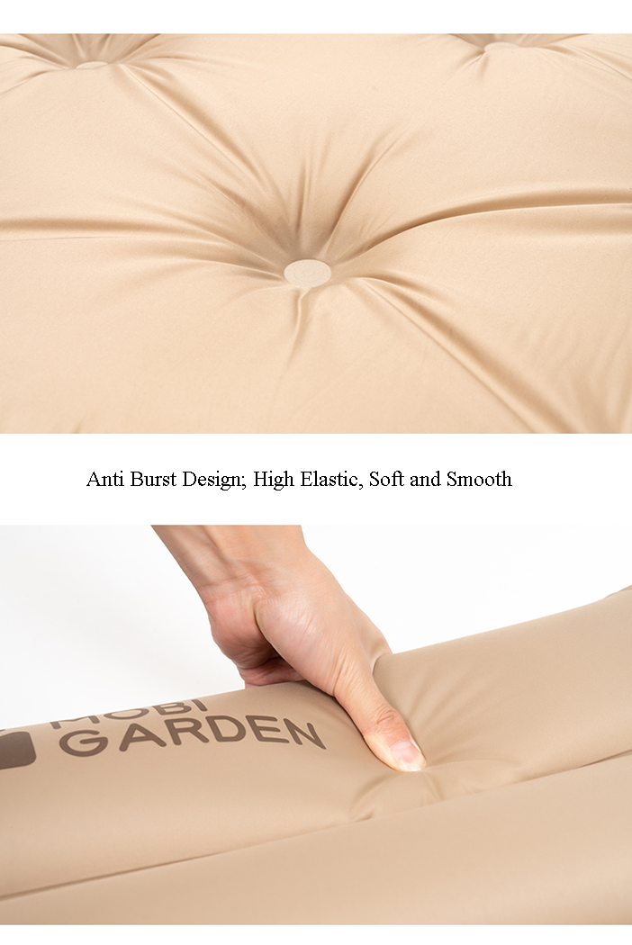 Mobi Garden Aquarius Automatic Inflatable 6cm Single Cushion - Khaki