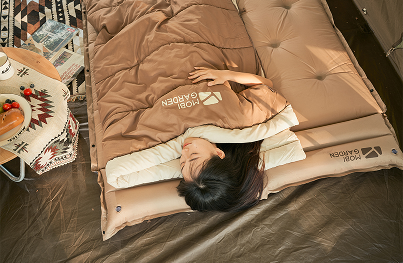 Mobi Garden Crescent Sleeping Bag 1.4 Single - Brown