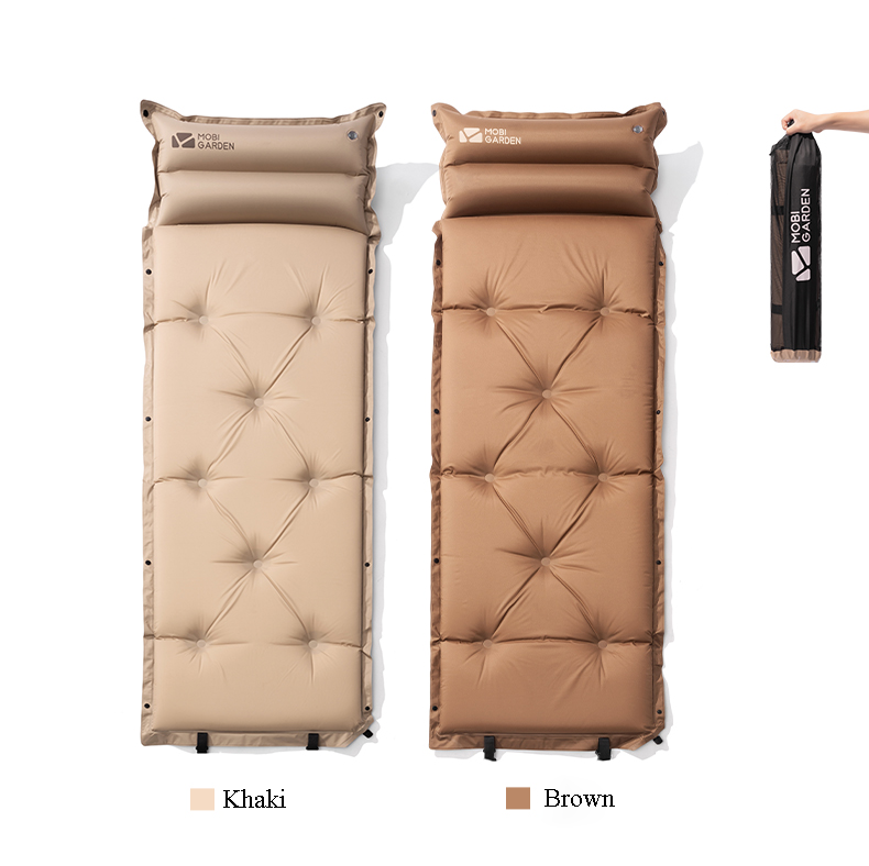 Mobi Garden Aquarius Automatic Inflatable 6cm Single Cushion - Khaki